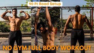 Full Body Workout Vlog At 90ft Road - Build Muscles Without Gym