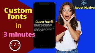 How to use custom fonts in react native(Expo) in 3 minutes