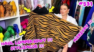 HAUL LUMPEKOWY !!! TYGRYSIE PONCZO JAKO SPÓDNICA? KOLOROWE ZAKUPY Z SECOND HANDU !!! PRZERÓBKI #531