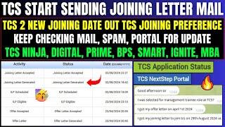 TCS MASS ONBOARDING UPDATE | TCS START SENDING ALL REMAINING JOINING LETTER MAIL | TCS 2 NEW DOJ OUT