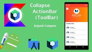 Collapse ActionBar (ToolBar) in Jetpack Compose | Android | Kotlin | Make it Easy