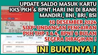 UPDATE SALDO MASUK KKS PKH BPNT NOV-DES HARI INI️SIAP² PENCAIRAN PKH THP 3-4 & BPNT 6 BLN SEGERA