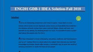 ENG201 GDB 1 Solution Fall 2019