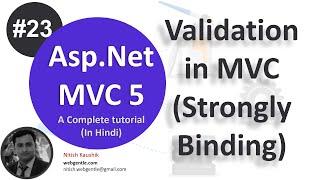 (#23) Validation in MVC with strongly binding | mvc tutorial for beginners in .net c#