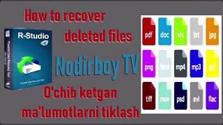 O'chib ketgan fayllarni tiklash / Восстановление файлов / How to recover deleted files / R-studio