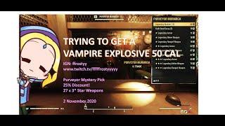 Fallout 76 PC:  Lv 1400+ ffrostyy Purveyor Mystery Pick - 2 Nov 2020