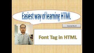 Font tag in HTML, Tutorial#8