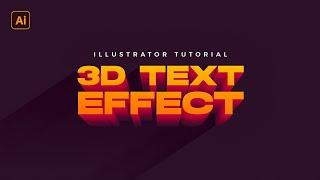 Illustrator Tutorial: 3D Text Effects for Beginners