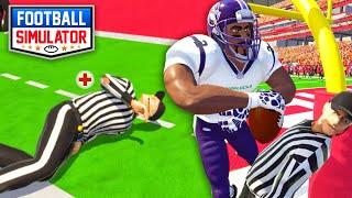 KNOCKING OUT REFEREE AFTER EPIC TD! Football Simulator Season Mode Gameplay Ep. 1