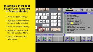 MANUAL GUIDE i - Inserting a Start Tool Fixed Form Sentence