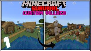 How I Built My Own Custom Village In Minecraft PE || Minecraftpehindi || Upgrading My Village Part 1