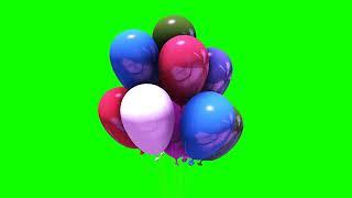 FREE HD Green Screen - 3D BUNDLE OF BALLOONS in MOTION!