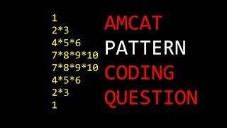 Amcat latest pattern progran coding question