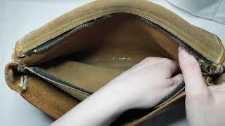No Talking ASMR | Leather Art Bag Inspection - No Pointer