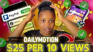 How to make money on dailymotion | $12 Per 10 views | Make money online 2024