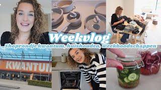 AUGURKEN MAKEN, SHOPRONDJE KWANTUM, HUISHOUDEN & STAMPPOT 3.0 | Weekvlog | Zeg maar Fem