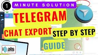 How to Export Telegram Chat History to Desktop on Windows | Tutorial |  Tech tips | Data Safety