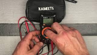 Demo - Setup of Functions: KAIWEETS Digital Multimeter with Case