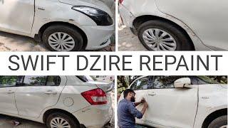 Swift Dzire full dent and paint | body work and painting | lucknow