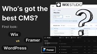 First look at Wix Studio vs Framer CMS (vs WordPress)