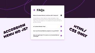 FAQ accordion HTML/CSS Only - Frontend Mentor Challenge