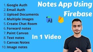 Build Notes App with  Firebase  2022 | Rajjan Sharma