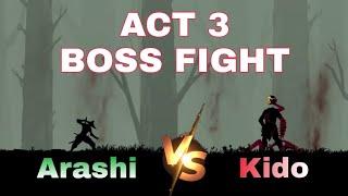 Ninja Arashi 2 Act 3 Boss Fight | Fight With Kido Boss Without Dying | ABr Gaming