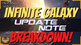 EVENTS COST LESS NOW IN INFINITE GALAXY! PATCH NOTE REVIEW! | Infinite Galaxy