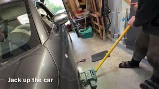 How to jack up and secure your Fiat 500 (C) front axle DIY