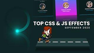 Top CSS & Javascript Animation & Hover Effects | September 2020