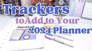Trackers to Add to Your 2024 Planner | Habit Trackers, Mood Trackers + More | Ideas for Your Planner