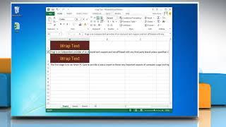 How to use Wrap Text in Excel worksheet :Tutorial