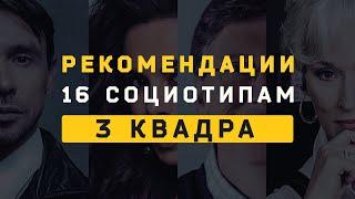 3 Квадра. Рекомендации (Бальзак, Наполеон, Джек Лондон, Драйзер). Cоционика