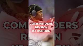 BREAKING Washington Commanders Re-Sign KJ Osborn #commanders #shorts