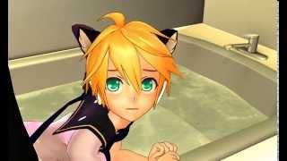 [MMD] Len No Wanna Bath!