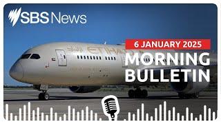 Etihad jet aborts takeoff at Melbourne airport | Morning News Bulletin 6 January 2025