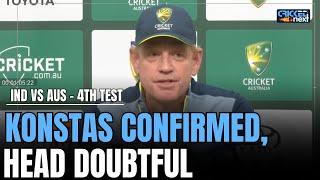 Andrew McDonald Press Conference: Aussie Coach Confirms Sam Konstas' Debut, Travis Head Doubtful