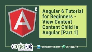 Angular 6 Tutorial for Beginners - View Content Content Child in Angular [Part 1]