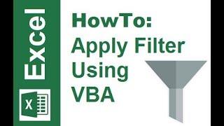 Excel VBA - Filter Using VBA