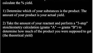 Percent Yield Problems (Stoichiometry  - Part 3)