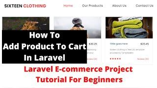#9 How To Add Product To Cart  In  Laravel 9 | Laravel Ecommerce Project Tutorial For Beginners