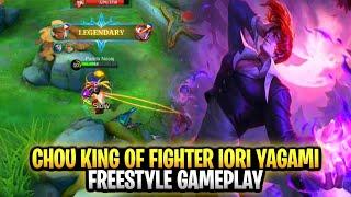 CHOU KING OF FIGHTER IORI YAGAMI SKIN Gameplay | Mobile Legends: Bang Bang