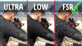 SNIPER ELITE 5 4K Ultra vs Low + FSR Fidelity FX - PC Graphics Comparison