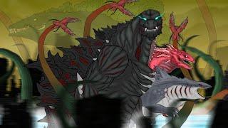 Shinultidary Godzilla Earth, Axolotlzilla, Sharkzilla vs Biollante | ANIMATION | PART 2