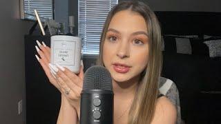 ASMR Candle tapping + close up whispers (me trying to explain scents for 23 min straight & failing)