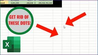 How to remove page breaks in Excel. (The dotted lines)