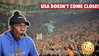 American Reacts to Basketball Fans and Atmosphere USA vs Europe