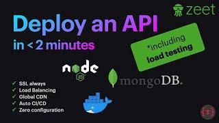 How to Deploy a Rest API (NodeJs Express MongoDB) on Zeet with SSL, load balancing, auto CI/CD, etc.