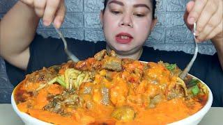 NIKMAT NYA, MIE AYAM ,BAKSO URAT ,CEKER AYAM TANPA TULANG ,EXTRA FULL CABE MUKBANG