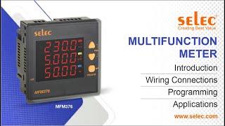 Selec Multifunction Meter MFM376-C-CE : Introduction| Wiring Connections| Programming| Applications